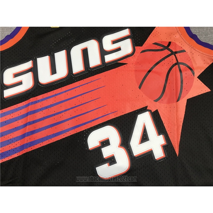 Camiseta Phoenix Suns Charles Barkley #34 Mitchell & Ness 1992-93 Negro